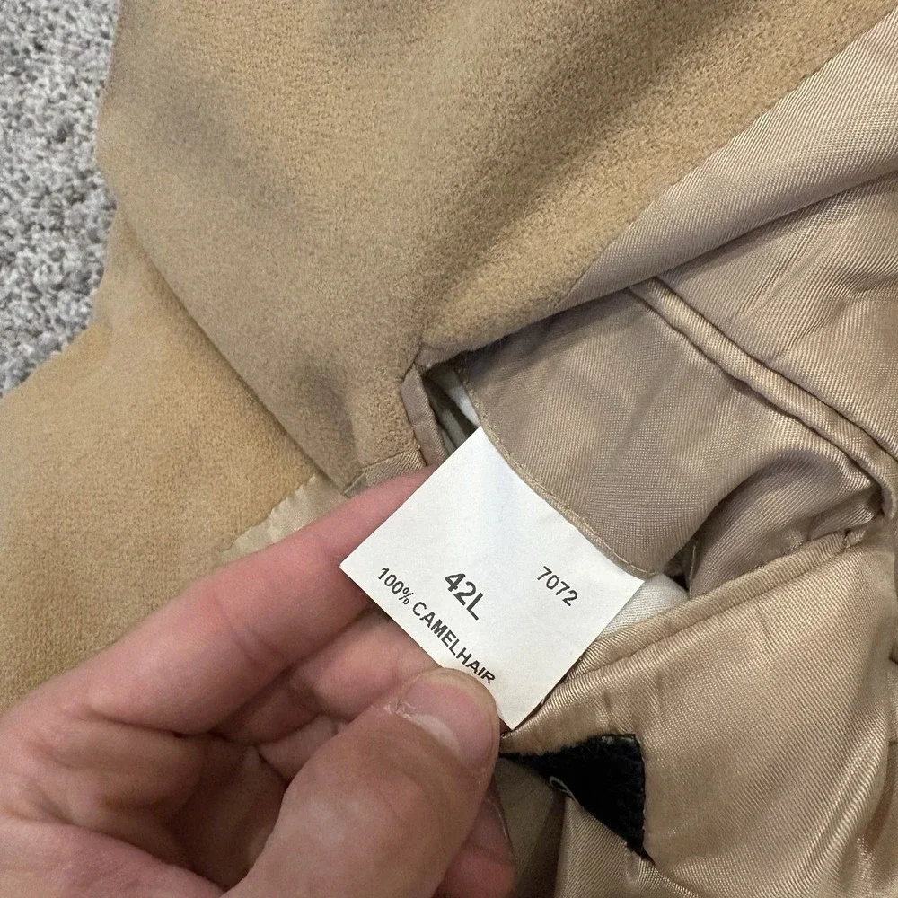 Jos A Bank Blazer Mens 42L Beige Camelhair Sport Coat Old Money Luxury Jacket